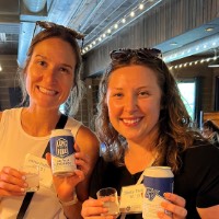 GVSU CHP Alumnae posing with Long Road Distiller's new drink